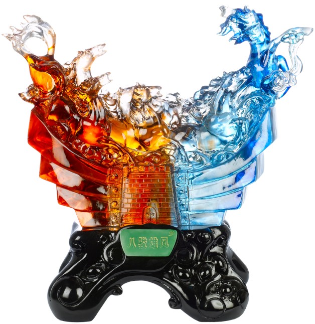 供用水琉璃工艺品 深圳水琉璃厂家 八骏雄风马