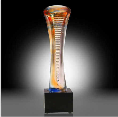 中国长春电影节奖水晶奖杯定做水晶奖牌金属奖