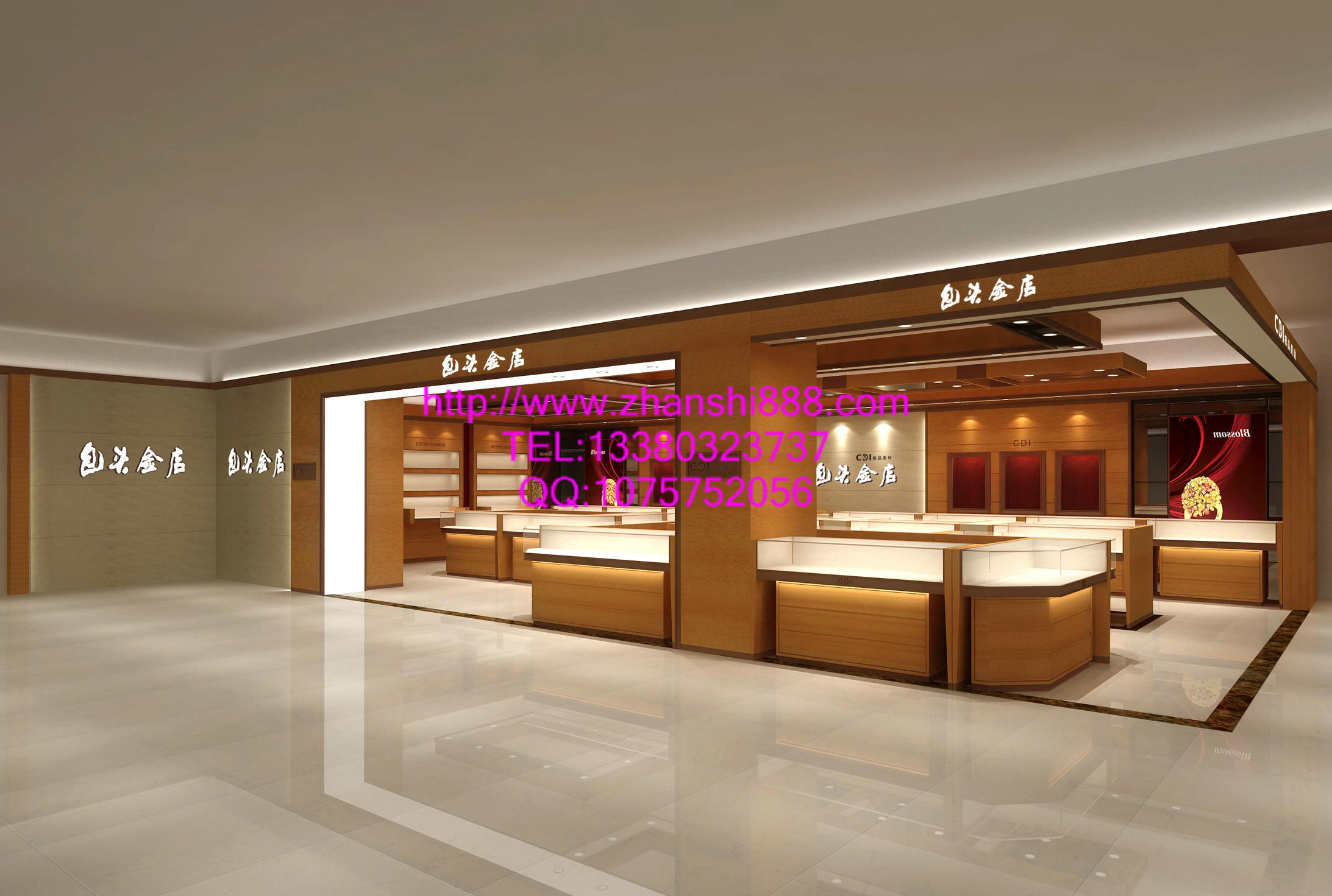 黄金展示柜设计