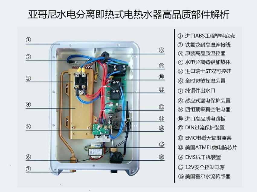 亚哥尼即热式电热水器，恒温电热水器，速热式电热水器