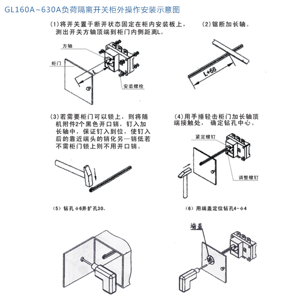 隔离开关与吧台组装图