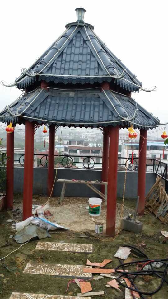 小亭瓦树脂瓦凉亭琉璃瓦凉亭园林建筑用瓦