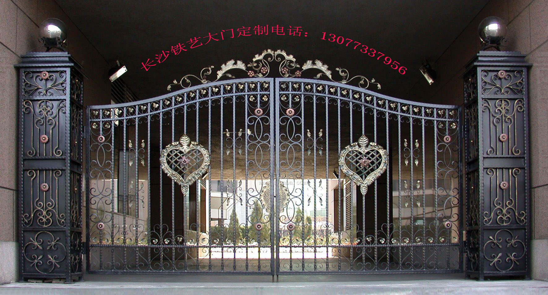 铁艺大门图片,长沙铁艺大门价格,长沙欧式铁艺大门