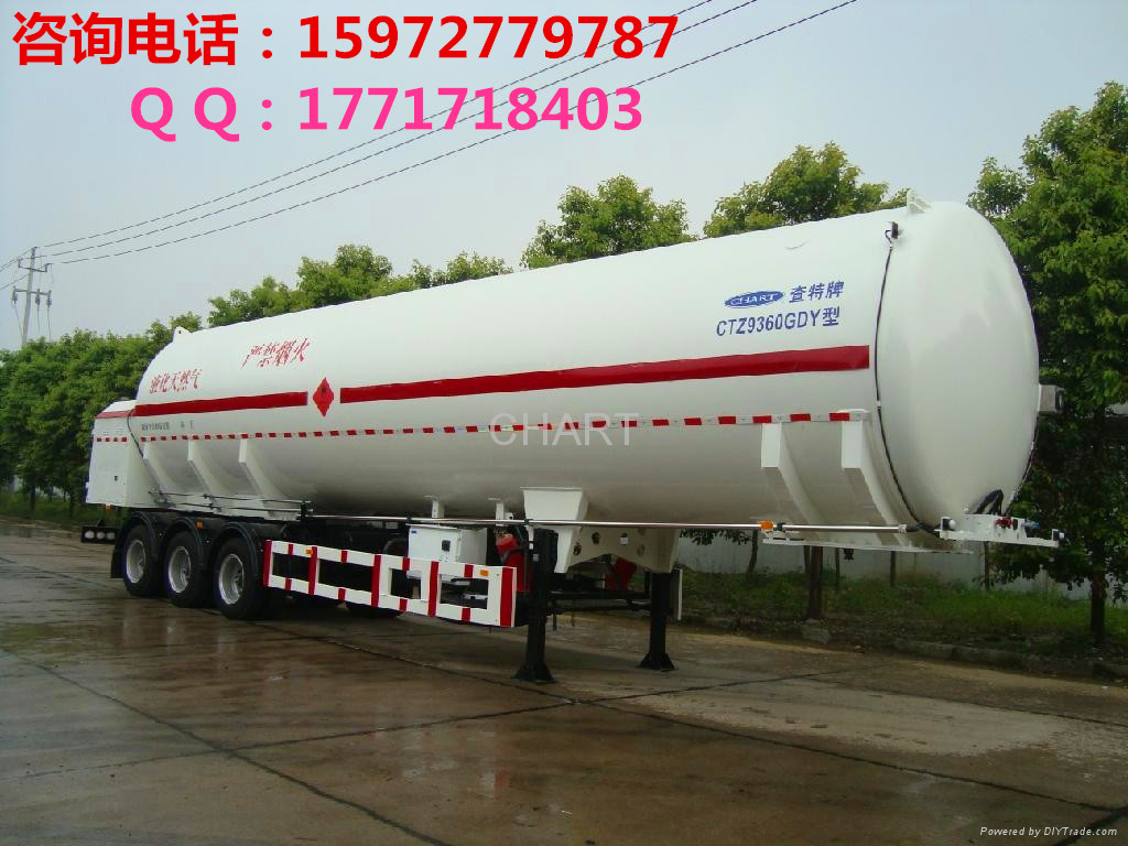 55立方lng液化天然气罐车/国内最大容积一|,装载介质: lng(液化
