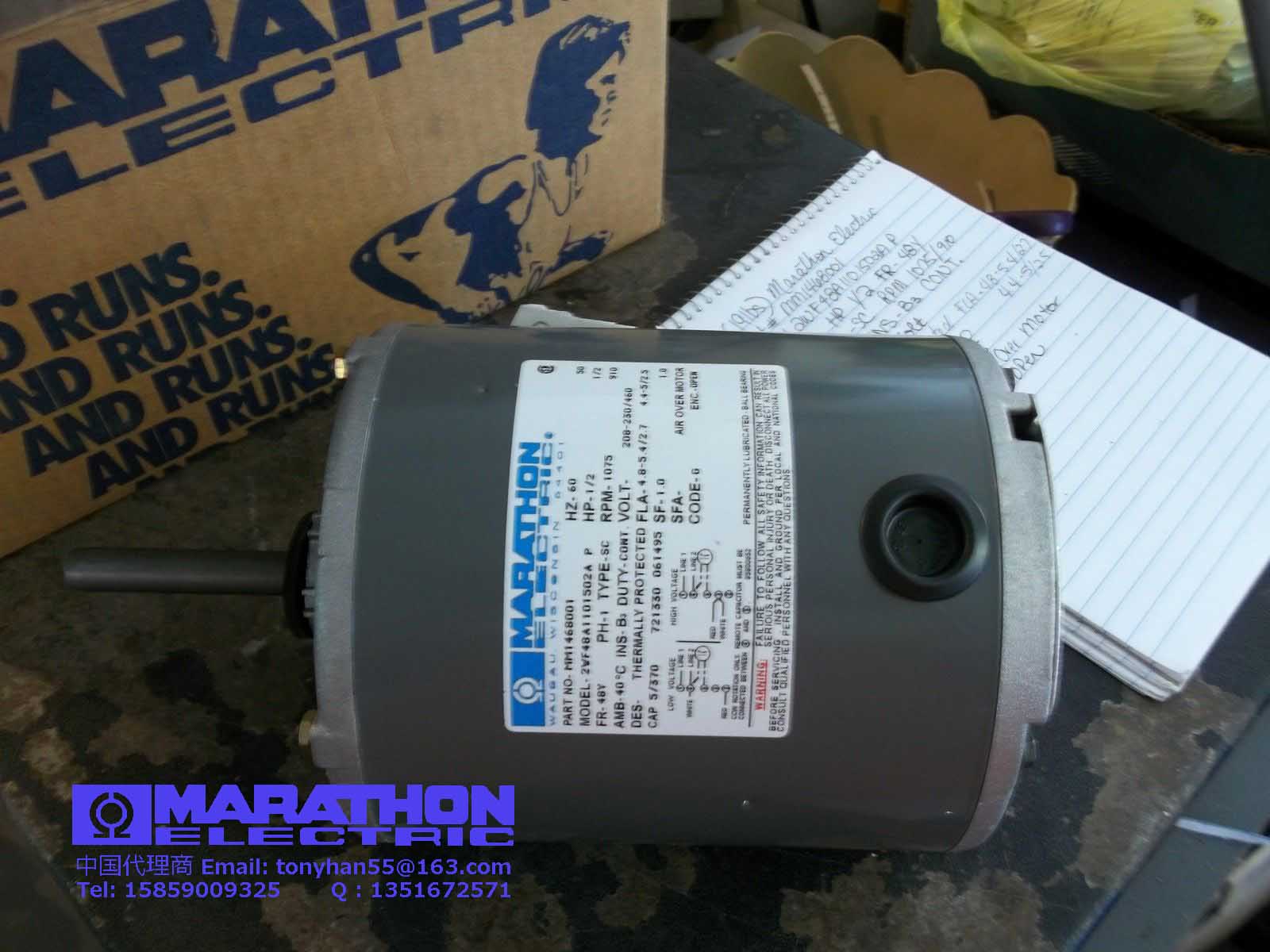 FRANKLIN ELECTRIC- 1 HP 56J 3PH 575 V 3600 RPM 60HZ 
