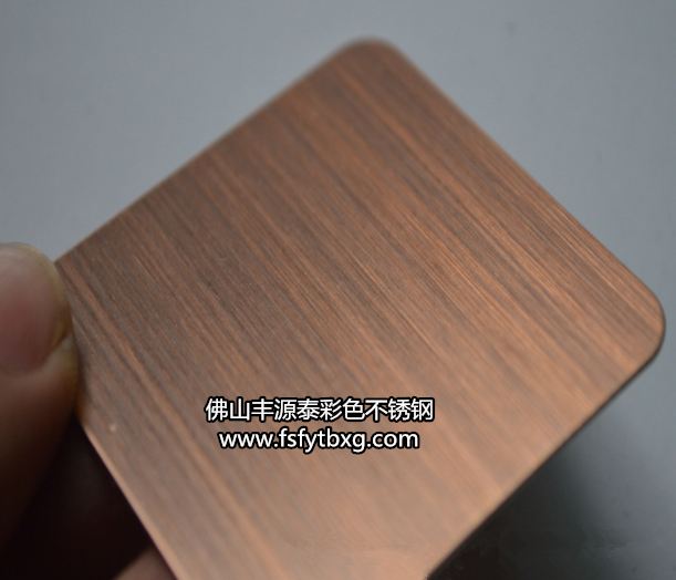 红古铜不锈钢拉丝板图片