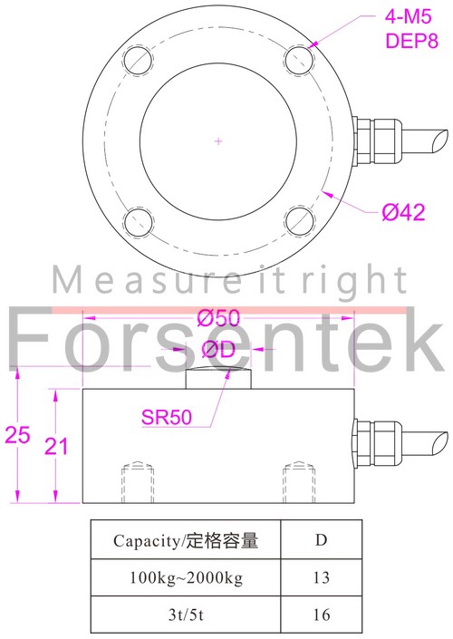 compression load cell 5t