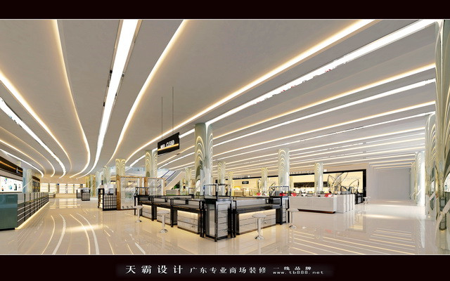 商场装修效果图:商场室内设计效果图是纹身v商场自己图片