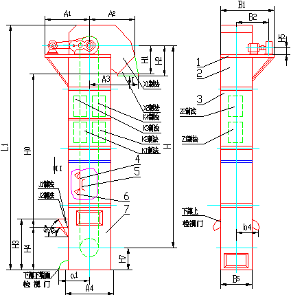 提升机型号规格 th160 th200 th250