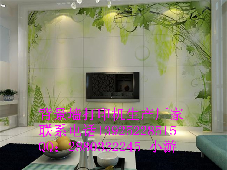 三、3D电视背景墙UV平板打印机特点: 1.无需制版及重复套色流程,操作简单易维护 ; 2.投入成本低,高速印刷完全适用工业批量生产 ; 3.可打印规定厚度内的任意介质,完全克服了只能使用专用纸张和专用规格的传统打印方式,可以使用非常薄或非常厚的物件. 4.显着的防喷头堵塞功能根据消费者的选择以各种模式的周期自动清洗打印头,这样可防喷嘴阻塞现象。 5.