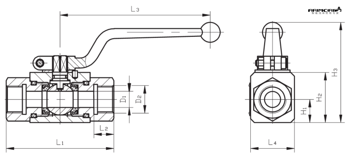 YJZQƸѹҺѹ򷧽ṹͼ - Arimori Valve