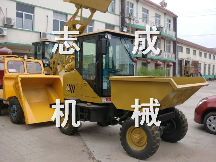 前卸式工地翻斗车 2t液压前翻翻斗车 20型全封闭翻斗车外形美观