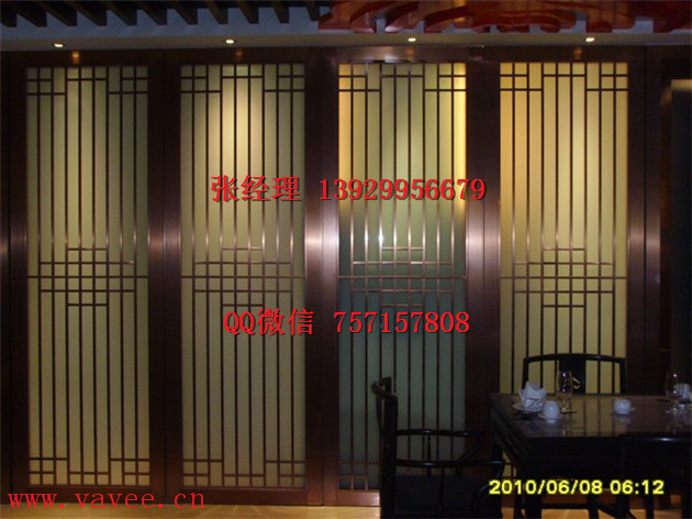 厂家定做高档隔断别墅红铜大门屏风造型厂家