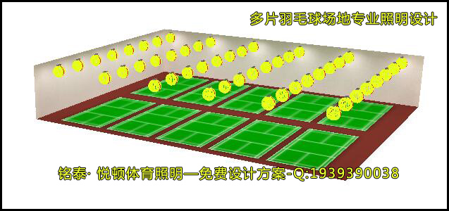 铭泰悦顿体育照明,多片羽毛球场馆灯光设计,羽毛球照明的后备堪忧