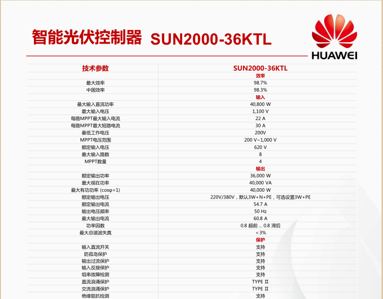 华为光伏逆变器36ktl