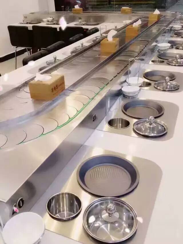 旋转火锅设备 自助转转火锅设备回转小