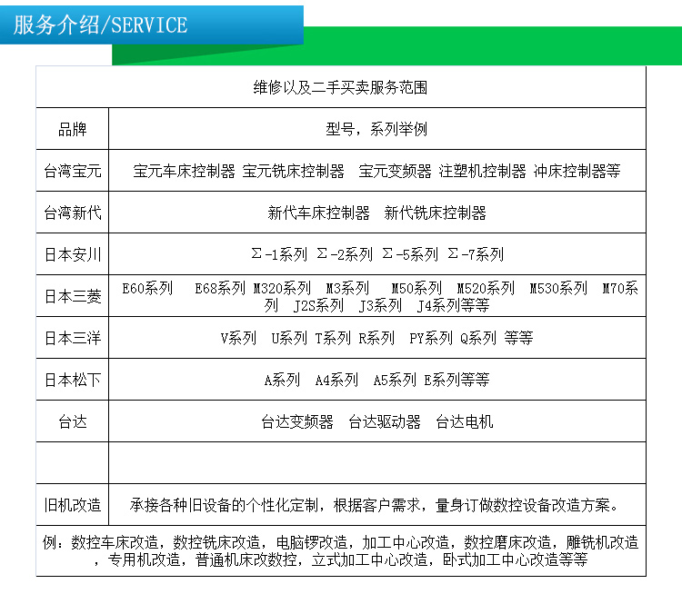 天馳維修服務介紹