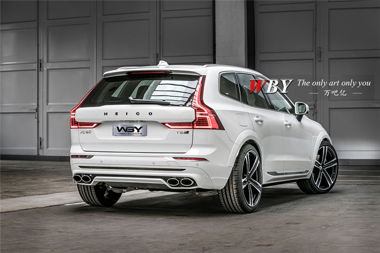 沃尔沃xc60外观改装,沃尔沃xc60改装外观 新款沃尔沃volvo/xc60改装heico小包围前后唇四出原厂