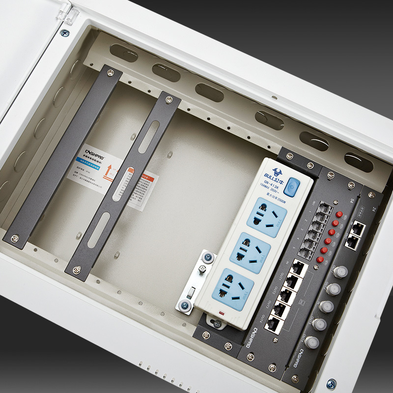 華夏弱電箱家用套裝多媒體集線箱光纖入戶信息箱大號30040
