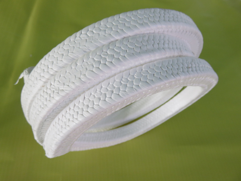 长期生产耐磨耐高温黑白聚四氟乙烯盘根纯四氟盘根