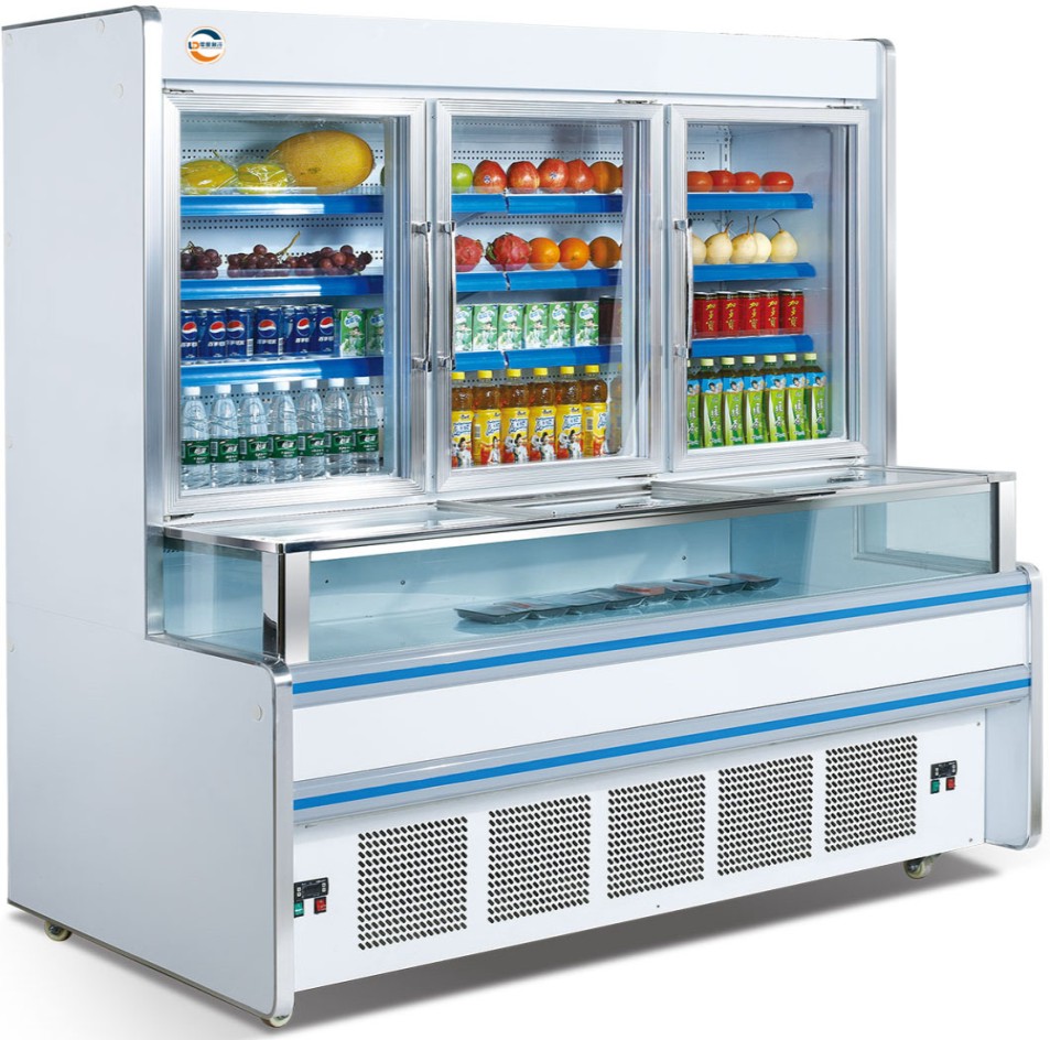 零度水果风幕柜|敞开式保鲜柜|开口立风柜|敞开式牛奶柜|拼装风幕柜