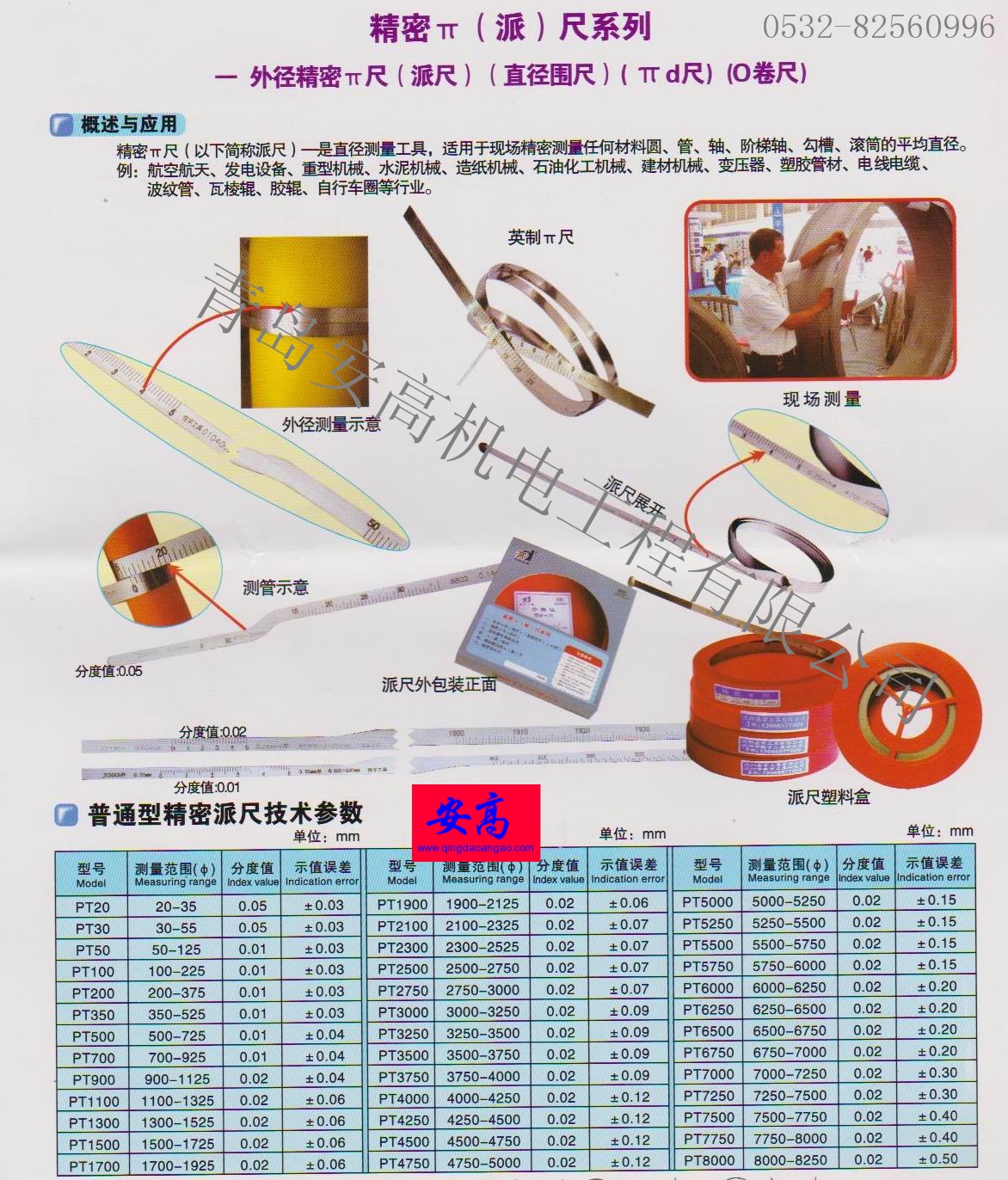 派尺(π尺)的性能和原理