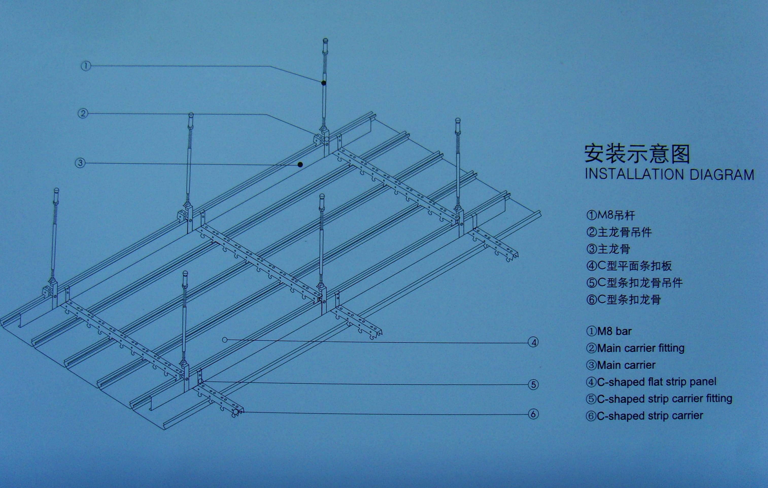 铝塑板吊顶平面图图片