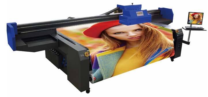 彩神uv平板喷绘机flora pp2512uv-g理光喷头广告喷绘