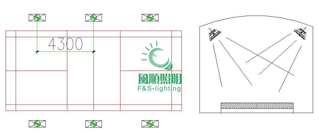 六米以下非标准羽毛球场led照明灯