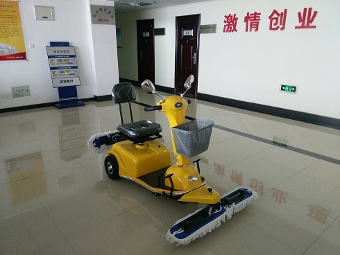 车库车站保洁专用电动尘推车|大面积日常保洁电动三轮尘推车
