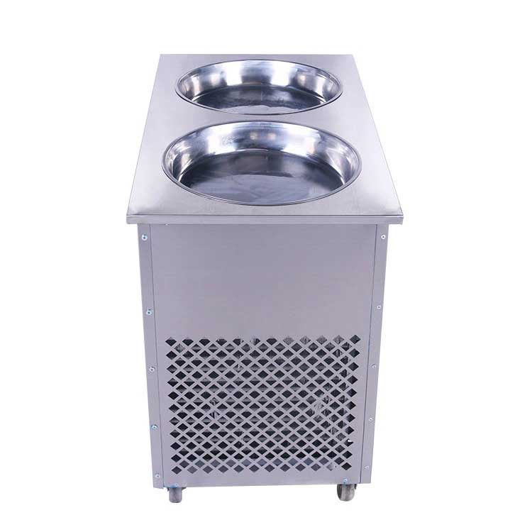 平底双锅炒冰机夏季炒酸奶水果冰淇淋多功能冷冻食品加工