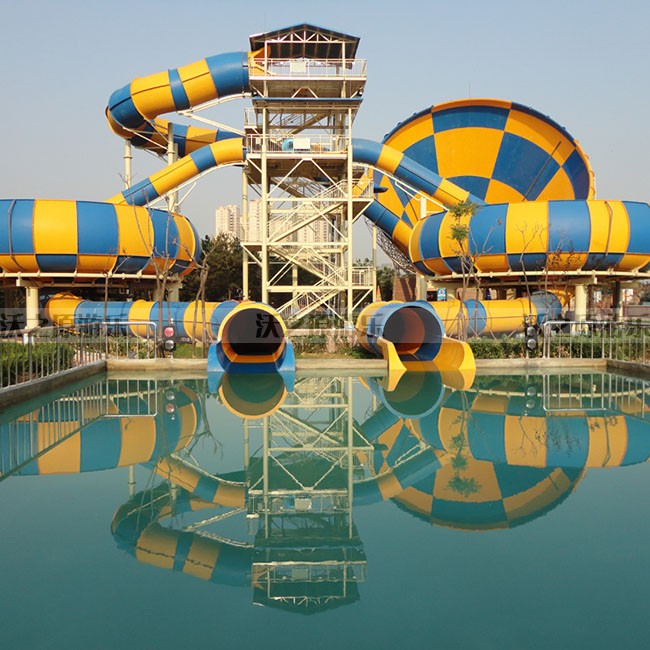 江苏水上乐园大型水上滑梯 巨兽碗水滑梯 巨兽碗玻璃钢滑梯生产厂家