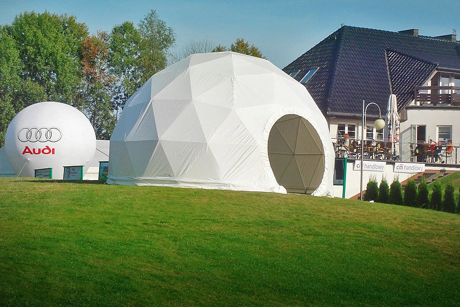 云南昆明瑞丽8米直径圆球形帐篷房搭建