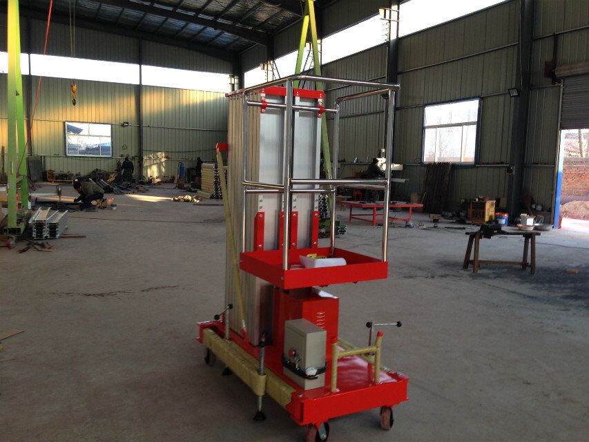 电动液压举升机单柱铝合金升降机设备生产厂家升高14米